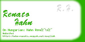 renato hahn business card